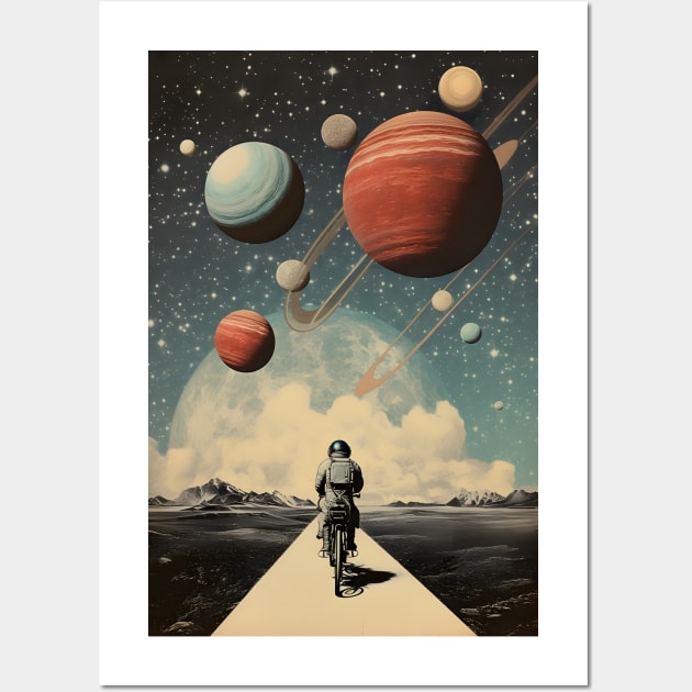 Life is Like Riding a Bicycle in Space Wall Art by Art-Jiyuu